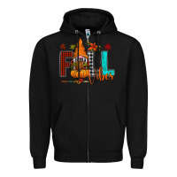 Black Fall Vibes Zipper Hoodie - CowhideDigitalArt