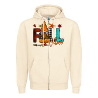 Sandshell Fall Vibes Zipper Hoodie - CowhideDigitalArt
