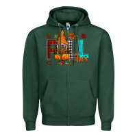Sports Green Fall Vibes Zipper Hoodie - CowhideDigitalArt