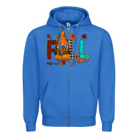 True Royal Fall Vibes Zipper Hoodie - CowhideDigitalArt