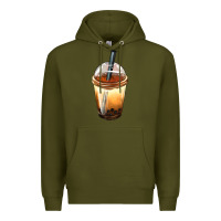 Army Green Bobba cup Premium Hoodie - FaDigitalArtStudio