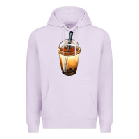 Lilac Bobba cup Premium Hoodie - FaDigitalArtStudio
