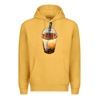 Mustard Bobba cup Premium Hoodie - FaDigitalArtStudio