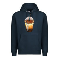 Navy Bobba cup Premium Hoodie - FaDigitalArtStudio