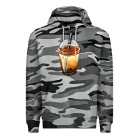 Slate Camo Bobba cup Premium Hoodie - FaDigitalArtStudio
