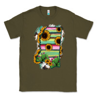 Army Green Mississippi Map Sunflower Cactus Serape Classic Tee - RanaPortraitStore