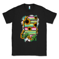 Black Mississippi Map Sunflower Cactus Serape Classic Tee - RanaPortraitStore