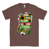 Chestnut Mississippi Map Sunflower Cactus Serape Classic Tee - RanaPortraitStore