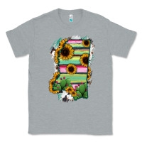 Heather Grey Mississippi Map Sunflower Cactus Serape Classic Tee - RanaPortraitStore