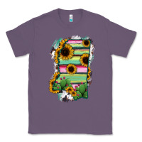 Lavender Mississippi Map Sunflower Cactus Serape Classic Tee - RanaPortraitStore