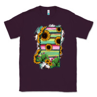 Plum Mississippi Map Sunflower Cactus Serape Classic Tee - RanaPortraitStore
