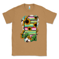 Toasted Coconut Mississippi Map Sunflower Cactus Serape Classic Tee - RanaPortraitStore