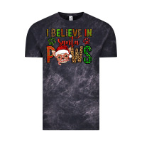 Cloud Black i believe in santa paws chihuahuha Vintage Tee - Jasminsmagicworld