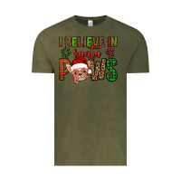Vintage Olive i believe in santa paws chihuahuha Vintage Tee - Jasminsmagicworld