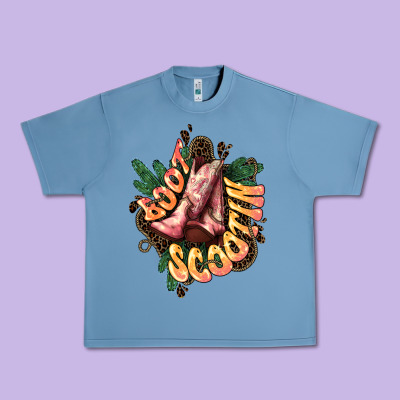 Boots Scootin Urban Heavy Tee Designed By Howdyjamesfarm
