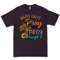 Plum pray on it pray over it pray through it Premium Tee - Artiststas