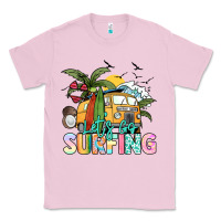 Bubblegum Pink Let's go surfing Classic Tee - NancyCooperArtShop
