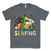 Charcoal Heather Let's go surfing Classic Tee - NancyCooperArtShop