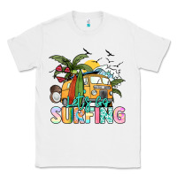 White Let's go surfing Classic Tee - NancyCooperArtShop