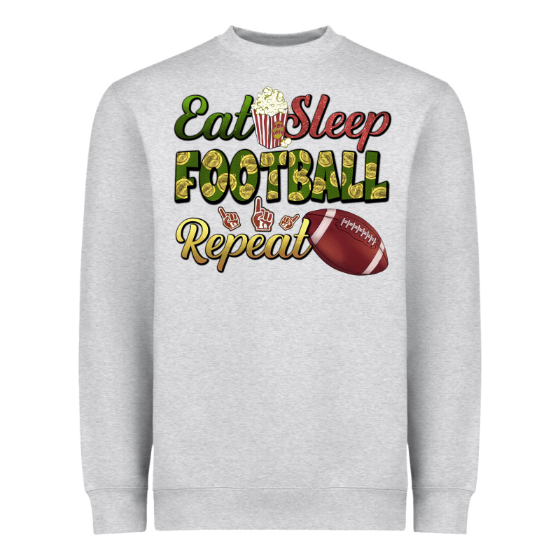 Eat Sleep Football Repeat Heavyweight Sweatshirt by BundleAndBundleShop | Teevron