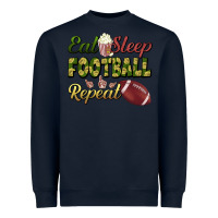 Navy eat sleep football repeat Heavyweight Sweatshirt - BundleAndBundleShop
