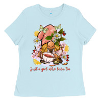 Just A Girl Who Loves Tea Gnome Ladies Tee | Teevron