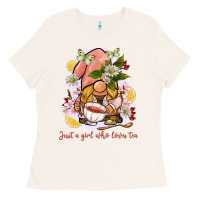 Bone just a girl who loves tea gnome Ladies Tee - BarkalooDesign