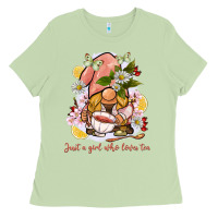 Matcha just a girl who loves tea gnome Ladies Tee - BarkalooDesign