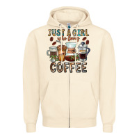 Just A Girl Who Loves Coffee Zipper Hoodie | Teevron