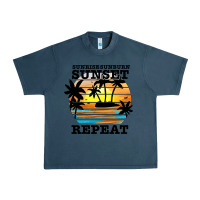 Midnight Navy sunrise sunburn sunset repeat Urban Heavy Tee - JahusDesignShop