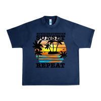 Navy sunrise sunburn sunset repeat Urban Heavy Tee - JahusDesignShop