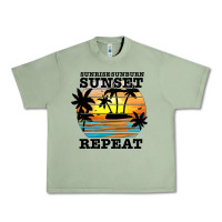 Oil Green sunrise sunburn sunset repeat Urban Heavy Tee - JahusDesignShop