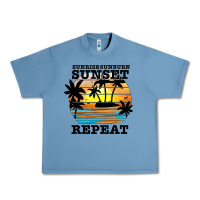Pebble Blue sunrise sunburn sunset repeat Urban Heavy Tee - JahusDesignShop
