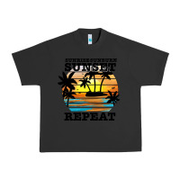 Pigment Black sunrise sunburn sunset repeat Urban Heavy Tee - JahusDesignShop