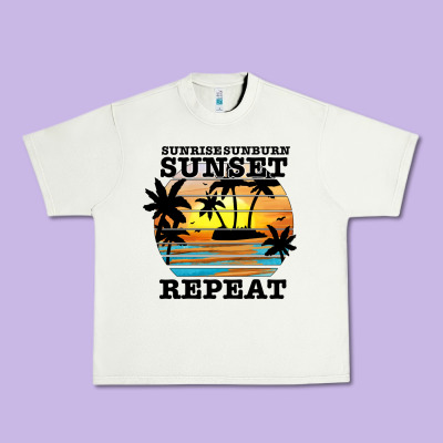 Sunrise Sunburn Sunset Repeat Urban Heavy Tee Designed By Jahusdesignshop