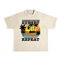 Sandshell sunrise sunburn sunset repeat Urban Heavy Tee - JahusDesignShop