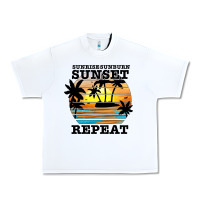 White sunrise sunburn sunset repeat Urban Heavy Tee - JahusDesignShop