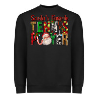 Black Santa's Favorite Tennis Player For Christmas Heavyweight Sweatshirt - FaDigitalArtStudio