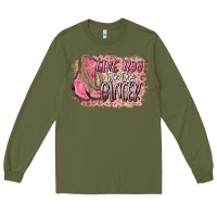 Army Green give boot to the cancer Long Sleeve Tee - CowGirlArtShop