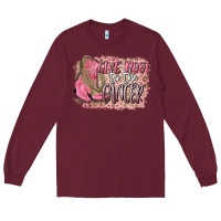 Burgundy give boot to the cancer Long Sleeve Tee - CowGirlArtShop