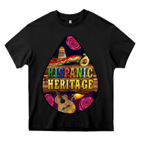 Black teardrop Hispanic Heritage Heavy Core Tee - BundleAndBundleShop