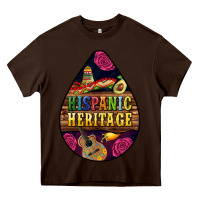 Chocolate Brown teardrop Hispanic Heritage Heavy Core Tee - BundleAndBundleShop