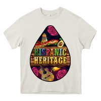 Cream teardrop Hispanic Heritage Heavy Core Tee - BundleAndBundleShop
