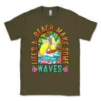 Army Green Life's a beach make some waves Classic Tee - NancyCooperArtShop