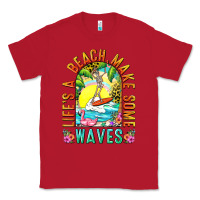 Red Life's a beach make some waves Classic Tee - NancyCooperArtShop