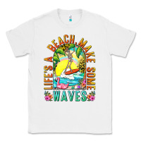 White Life's a beach make some waves Classic Tee - NancyCooperArtShop