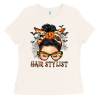 Bone Hair stylist messy bun Ladies Tee - BarkalooDesign