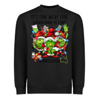 Black it's fine we're fine everythıng is fine! nursecre Heavyweight Sweatshirt - FaDigitalArtStudio