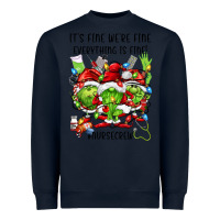 Navy it's fine we're fine everythıng is fine! nursecre Heavyweight Sweatshirt - FaDigitalArtStudio