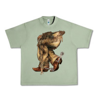 Oil Green Cowboy boots western Urban Heavy Tee - HowdyJamesFarm